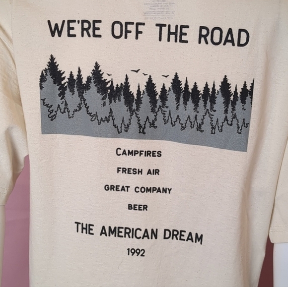 Nasty Gal We're Off the Road Short Sleeve Graphic Tee in Sand size Medium - Picture 2 of 5